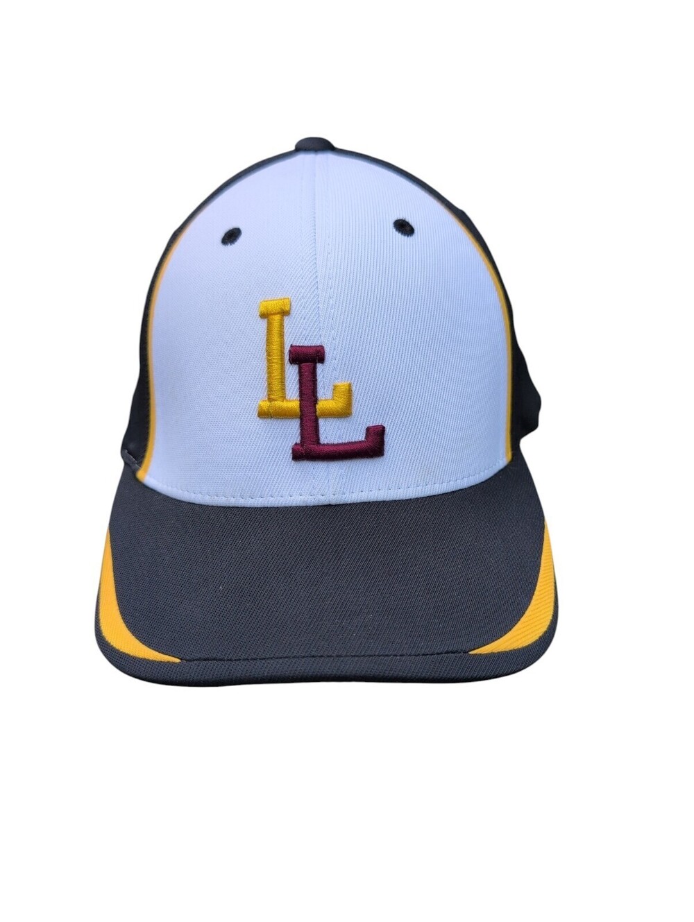LL Logo Fitted Baseball Cap Multicolor Large-XL Pacific Headwear Embroidered